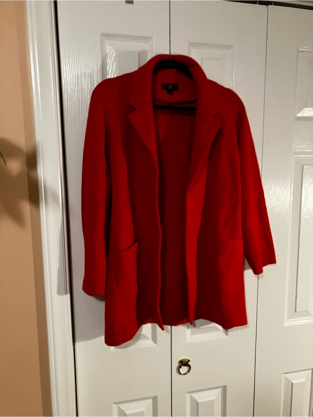 J. Crew Open-Front Red Women's Blazer Jacket Cardigan